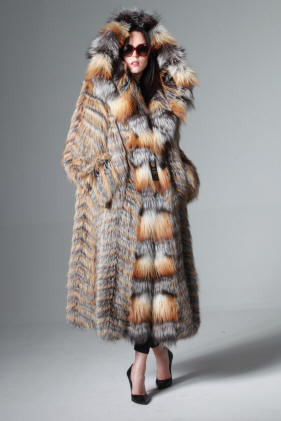 Kabát, norková kožušina, norok