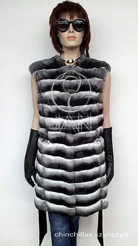 Kožušinová vesta z činčily