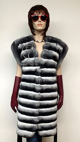 Kožušinová vesta z činčila